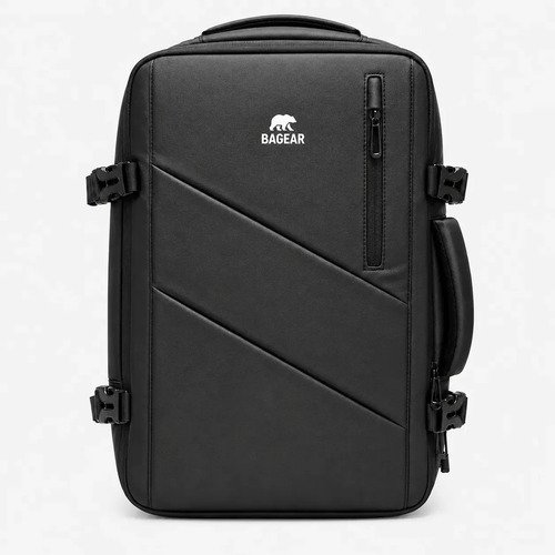 Mochila De Viagem Notebook 17 Masculina Impermeável Expansível Executiva Grande 45L Reforçada Premium Trabalho Faculdade Bagear Preta
