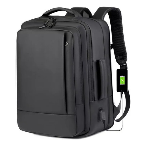 Mochila dos homens com faixa impermeavel para expansao