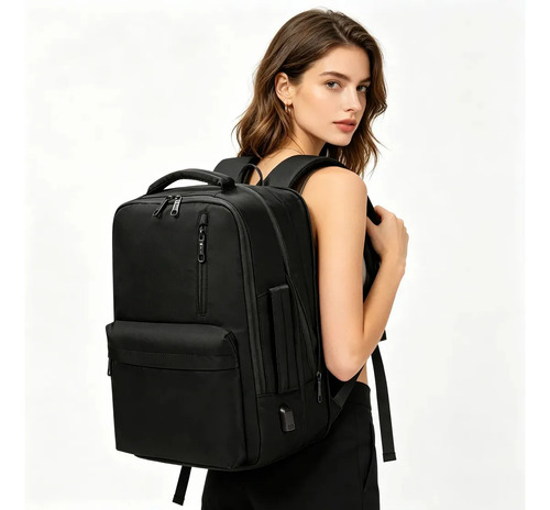Mochila feminina impermeavel reforcada com capacidade expans