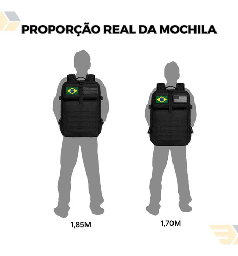 Mochila Grande Tática 40L Resistente Para Trabalho Militar Viagem Trilha Acampamento Fast Bag
