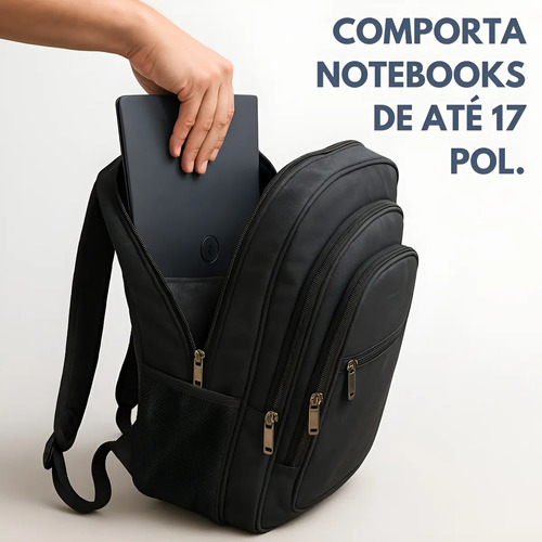 Mochila Masculina Impermeável Reforçada Aço Escola Notebook