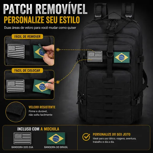 Mochila Masculina Tatica 50l Impermeavel Militar Reforçada