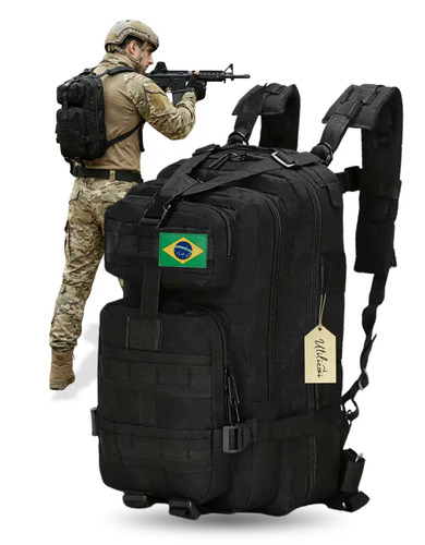Mochila militar bolsa tatica resistente 30 litros super refo