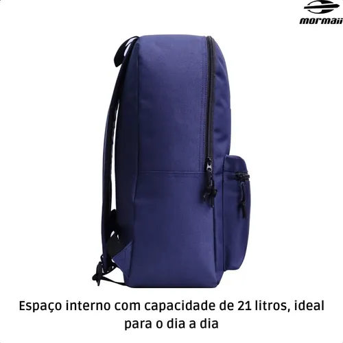 Mochila Mormaii Resistente Casual 21 Litros Básica Azul