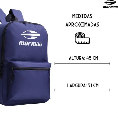 Mochila Mormaii Resistente Casual 21 Litros Básica Azul