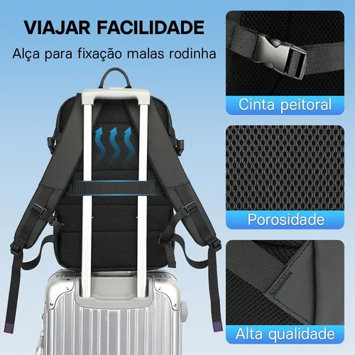 Mochila Notebook Impermeável Escolar Feminina Masculina