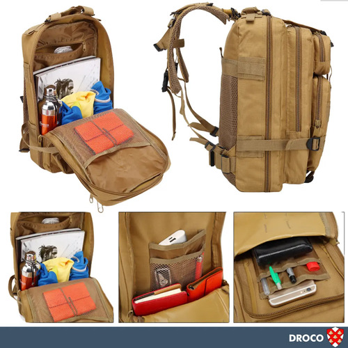 Mochila Tática Militar Impermeável Reforçada Assault 30l Cor Preto Desenho do tecido Liso Caveira