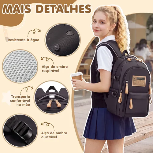 Mochila Trab Academia Faculdade Versátil Feminina Masculina