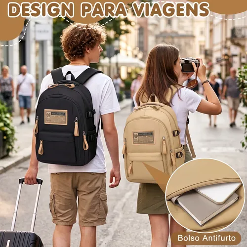 Mochila Trab Academia Faculdade Versátil Feminina Masculina