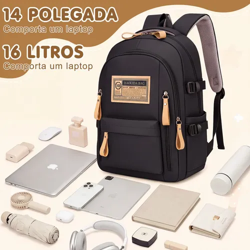 Mochila Trab Academia Faculdade Versátil Feminina Masculina