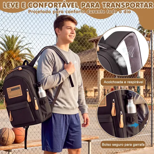 Mochila Trab Academia Faculdade Versátil Feminina Masculina