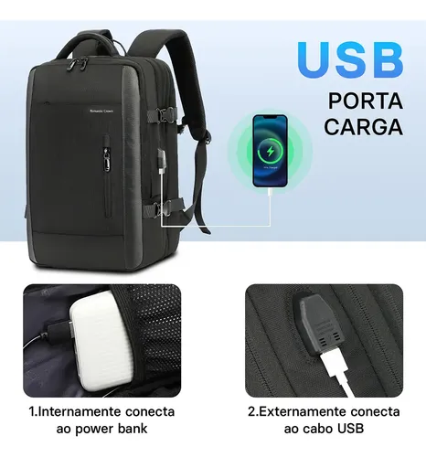 Mochila Viagem Executiva Grande Notebook Masculina Feminina