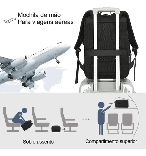 Mochila Viagem Feminina Masculina Para Notebook Executiva