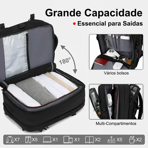 Mochila Viagem Feminina Masculina Para Notebook Executiva