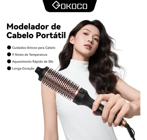 Modelador Decachos2em1 Íons Negativos Com Pente De Ar Quente