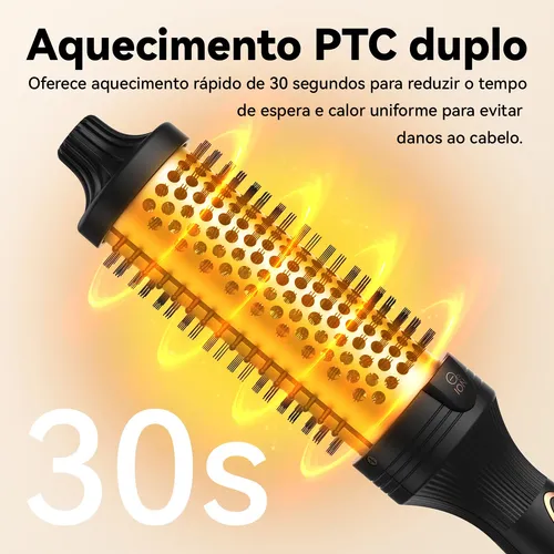 Modelador Decachos2em1 Íons Negativos Com Pente De Ar Quente