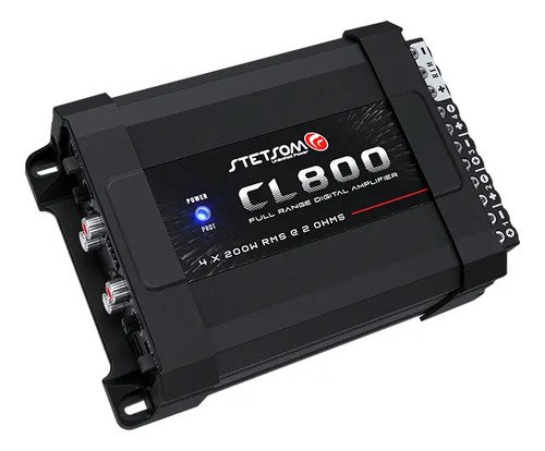 Módulo Amplificador Stetsom Combat CL800 800W RMS 4 Canais para Som Automotivo