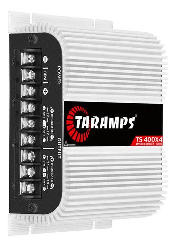 Módulo Amplificador Taramps TS 400W 4 Canais Classe D para Som Automotivo