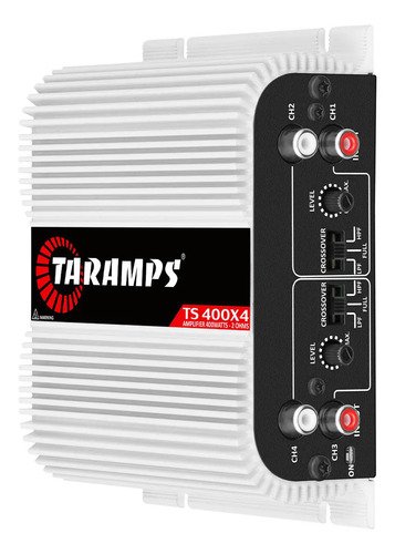 Módulo Amplificador Taramps TS 400W 4 Canais Classe D para Som Automotivo
