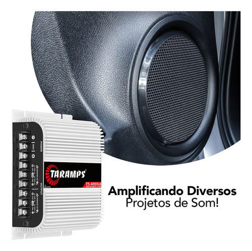 Módulo Amplificador Taramps TS 400x4 para Carro Digital 400W 4 Canais 2 Ohms