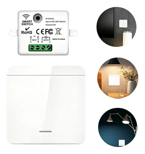 Modulo rf433 interruptor 1 tecla sem fio controle remoto