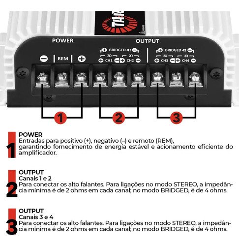 Modulo Taramps 400 Rms Ts-400 Ts400x4 T400 4 Canais V6