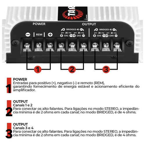 Modulo Taramps 400 Rms Ts-400 Ts400x4 T400 4 Canais V6