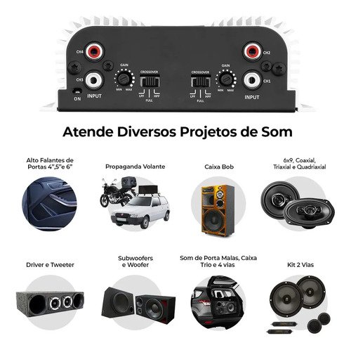 Modulo Taramps 400 Rms Ts-400 Ts400x4 T400 4 Canais V6