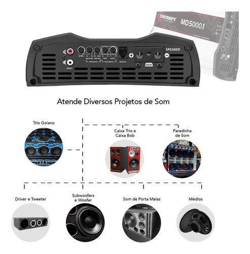 Módulo Taramps Md 5000.1 2 Ohms 5000w