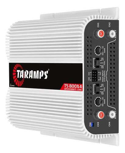 Modulo Taramps Ts 800 Rms Ts800x4 2 Ohms Amplificador 800w Entrada Rca E Fio T800 4 Canais Som Automotivo