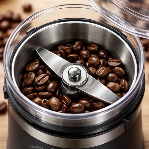 Moedor de Café Elétrico Hamilton Beach Ajustável Inox 150W Triturador Grãos Sementes Cuba Removível
