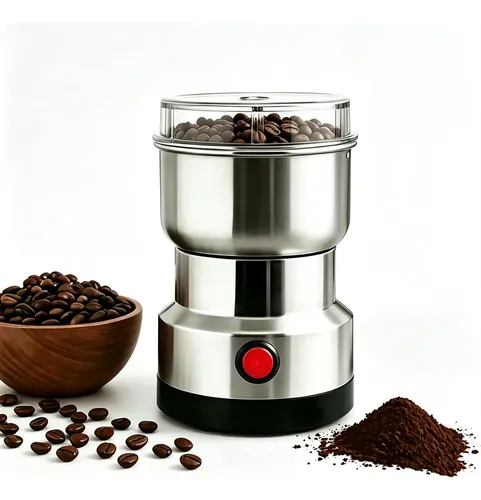 Moedor de cafe eletrico triturador aco inox graos temperos
