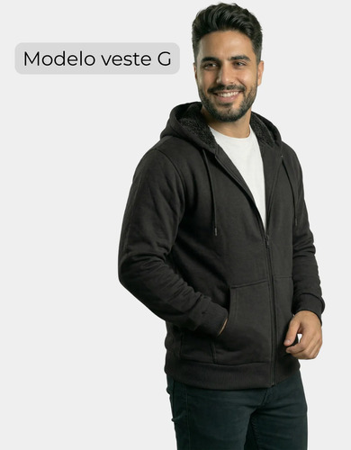 Moletom Liso Masculino Blusa Frio Canguru Flanelado Capuz