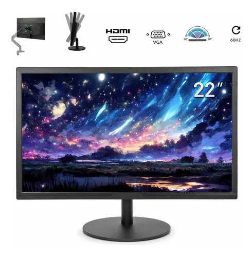 Monitor 22 full hd 19201080 vesa 75mm 169 hdmi vga 5ms