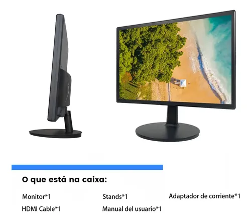 Monitor 22 Full Hd 1920*1080 Vesa 75mm 16:9 Hdmi Vga 5ms