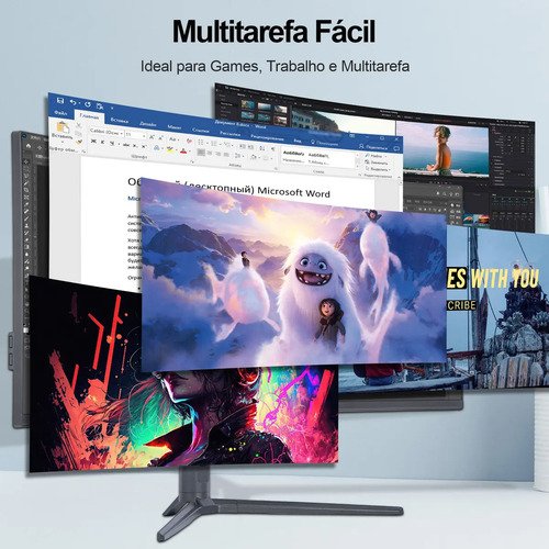 Monitor 34 Ultrawide Curvo Qhd 3440x1440 180hz,1350r,1ms,gtg Preto