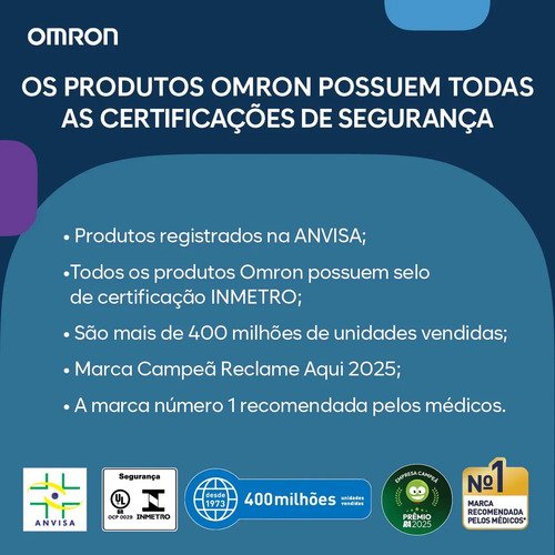 Monitor De Pressão Arterial De Braço Comfort Hem-7122 Omron Cor Branco