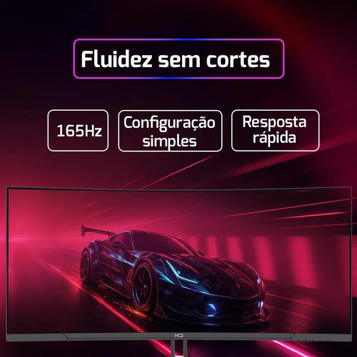 Monitor Gamer 34" Curvo 1ms, 165Hz, UltraWide (QHD) - 3440x1440 AMD FreeSync, HDMI, DP, HQ Premium HQ34C16