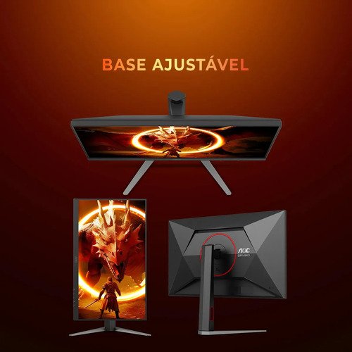 Monitor Gamer AOC AGON QUAD 27" QHD 180Hz 0,5ms IPS HDR10 Base Ajustável Q27G4F Preto
