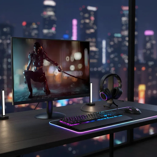 Monitor gamer Aoc Série B30 21.5'' Full Hd Gaming 120hz 1ms 22b30hm23 cor preto
