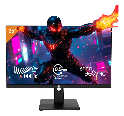 Monitor gamer haiz 25 ips fhd 144hz 05ms hdmi dp vesa preto