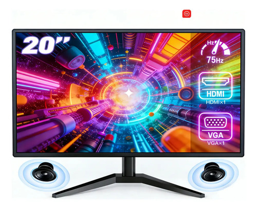 Monitor gamer lcd 20 polegadas pc1600x900 hdalto falantes in