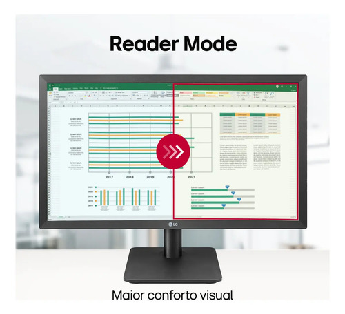 MONITOR GAMER LG 22MP410 - TELA VA DE 21.5", FHD (1920X1080), 75HZ, 5MS (GTG), HDMI, FREESYNC