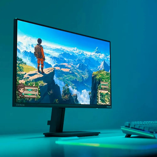 Monitor Gamer Phillips 24 Evnia Ips 144hz 0.5ms Wide Fullhd Preto 127/220v