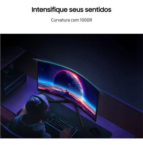 Monitor Gamer Samsung Odyssey G5, 32 ,qhd, 165hz,1ms,hdmi,dp Preto