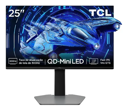 Monitor gamer tcl 25 qd mini led full hd g64 300hz 25g64