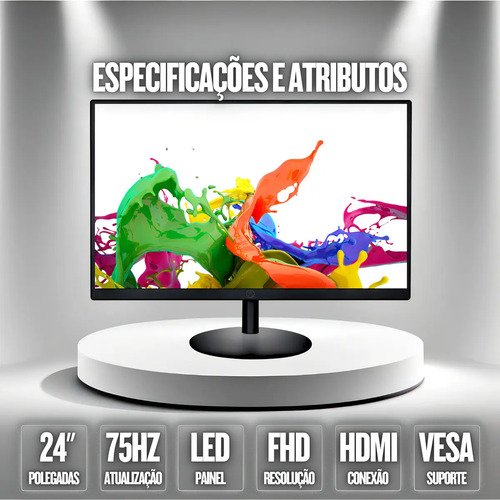 Monitor Led 24 Brazilpc 24wr-75 Fhd 75hz Widescreen