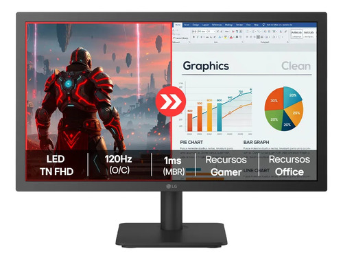 Monitor lg fhd home office 22u403a b 22 1ms mbr 120hz oc mod