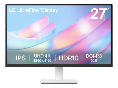 Monitor lg ultrafine tela ips uhd 4k 27 hdr10 dci p3 90 dy
