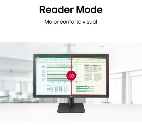 Monitor PC LG 19.5'' 20MK400H-B LED HD HDMI VGA (D-Sub) 75Hz 2ms(GtG) Ajuste de Inclinação Reader Mode